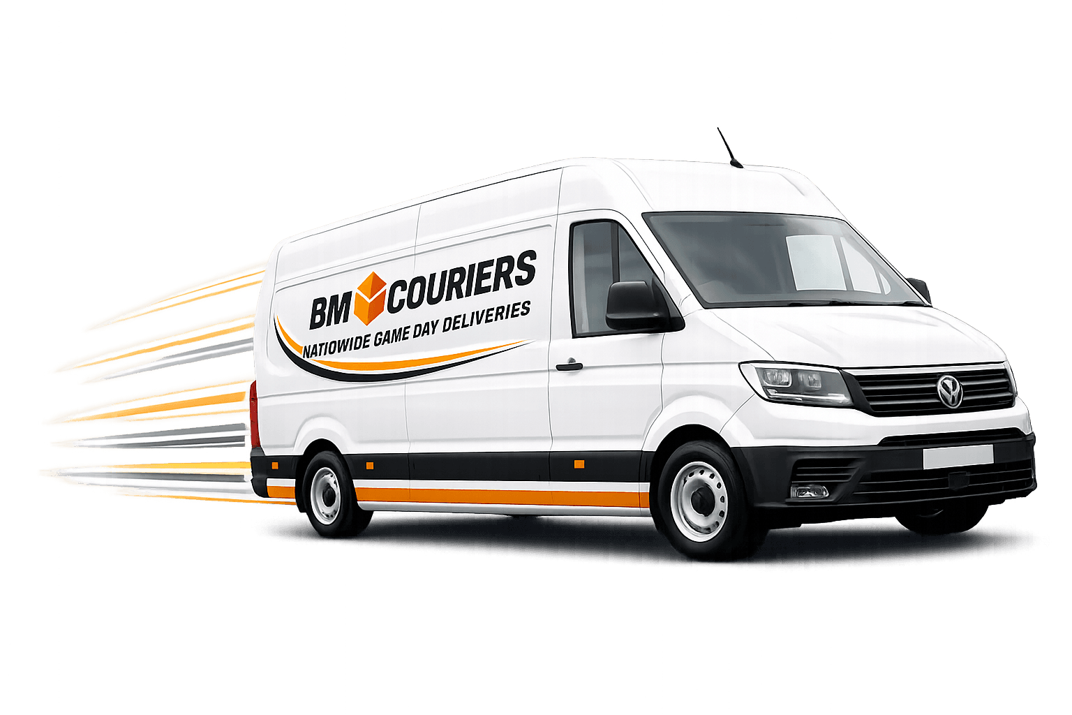 BM Couriers branded delivery van